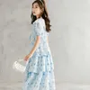 Menina adolescente meninas floral bolo vestido novo verão roupas de princesa bonito dot crianças vestidos elegantes #7228