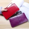 Portfele New Fashion Women Office Lady PU Leather Long Torebka Clutch Zipper Business Bag Posiadacz Karty Duża Pojemność Y2301