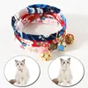 Dog Collars Little Daisy Net Red Sun Flower Adjustable Pets Bell Collar Cat Dogs Deworming Necklace Pet Puppy Supplies