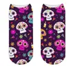 Women Socks Creative Skulls Colorful Pattern Short Harajuku Mexikansk skalle Ankel Funny Lucky Lycklig Sox för gåvor