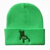 Basker härlig froggy stol beanies casual flickor pojkar tecknad djur broderi stickade varma motorhuven kepsar unisex