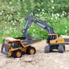 Elektrik/RC Araba 2.4G RC Excavator 1 20 Uzaktan Kumanda Kamyon RC Paletli Mühendislik Aracı Ekskavatör Kamyonu Radyo Kontrolü Noel Oyuncak Çocuklar 230131