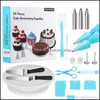 Baking Pastry Tools 52Pcs Piece Cake Decorating Supplies Tips Kits Stainless Steel Icing With Bags Decoration Drop Delivery Home G Dhqcn