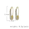 Boucles d'oreilles cerceau Multi couleur coeur cristal suspendu plein strass trombone pour les femmes à la mode fête bijoux cadeau