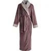 Men's Robes Men Plus Size Long Warm Flannel Fur Bathrobe Mens Winter Sleepwear Male Hooded Zipper Bath Robe Women Coral Dressing Gown 230131