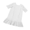 Flickans nya ankomst sommar baby bomullsmode ihålig snidad eleganta prinsessklänningar för flickor #8336