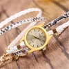 Orologi da polso Orologio al quarzo da donna Marca Oro Gin Bracciale Cinturino in pelle intrecciata leopardata multistrato Orologio di lusso Regali femminiliOrologi da polso