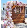 Outros suprimentos de festa de evento 167pcs Rose Gold Balloon Garland Arch Kit Pink Chrome Branco Dia dos Namorados Dia Decoração de Aniversário