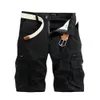 Heren shorts Heren Casual Pure Color Outdoors Pocket Beach Work Trouser Cargo Shorts Pant Loose Work Shorts Baggy Trousber Korte broek G230131