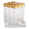 Bouteilles de stockage 24 pièces 50ml 30 100mm en verre avec bouchons en aluminium doré, pots à épices, flacons pour cadeaux artisanaux de mariage