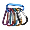 Party Favor Carabiner Ring Keyrings Key Chains Outdoor Sports Camp Snap Clip Hook Keychain vandring Aluminium Metal Bekv￤m kamera p￥ d otyg7