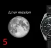 OM18 Biocer￢mico Planet Moon Mens rel￳gios de fun￧￣o completa Quarz Chronograph Watch Mission to Mercury 42mm Nylon Luxury Watch Edition Limited Edition Master Wristwatches