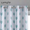 Curtain Hommomh Shade (2 Panels) Grommet Top Dark Room High Quality Fabric Retro Tower