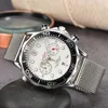 Rostfritt stålklockor för män 2023 Nya herrklockor Alla Dial Work Quartz Watchs Top Luxury Brand Clock Men Fashion Omm07