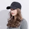 Ballkappen Damen Strass Hüte Diamant Sonnenkappe G Casquette Snap Back Gorras Einfarbig Sommer Baseball Caps Dad Girl Bone Snapback G230201