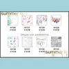 Tags Price Card 100Pc / Lot Ear Studs Hanging Holder Display Hang Cards 6X6Cm H126 Printing Paper Jewelry Packing Diy Handmade Earr Ot93O