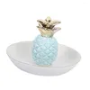 Jewelry Pouches Ceramic Pineapple Tray Ring Necklace Trinkets Holder Room Decor Dish