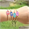 Beaded Bohemian Fashion Jewelry Evil Eye Strands Armband Handgjorda p￤rlor Armband Drop Delivery DHG1C