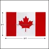 Banner Flags Canada Flag Direct Factory Wholesale Stock 3x5ft 90x150cm Polyest f￶r h￤ngande dekoration CA Can Maple Leaf 3x5 ft Canad Otlfj