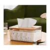 Tissue Boxes Napkins Transparent Napkin Holder Widely Used Pet Toilet Paper Organizer Box For Home Drop Delivery Garden Kitchen Di Dhcf7