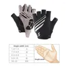 Cykelhandskar 1Pair Halvfinger Anti Slip Outdoor Sport Sun Protection Wear-beständiga sportcykeltillbehör