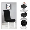 Fundas para sillas para el hogar, fundas elásticas elásticas de LICRA de Color sólido para el comedor del hogar