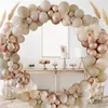 Andra evenemangsfestartiklar Beige Balloons Garland Arch Kit med naken White Apricot Globos för förlovningsbröllop Baby Shower Birthday Boho Decoration 230131