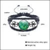 Andere armbanden ontwerpen pauw veer om yoga chakra hanger mode glazen koepel heilige geometrie armband voor vrouwen meisjes sieraden dr otcuq