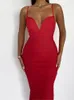 Casual jurken Townlike Backless bodycon sexy jurk vrouwen 2023 spaghetti riem sling midi long zomer elegante club feestvestidos