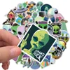 50 PCs Alien Stickers | Adesivos de vinil ￠ prova d'￡gua de OVNIs para garrafas de ￡gua Laptop Bagage Cup Telefone Skateboard Decals TZ-CNY150