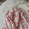 Flickans 2023 Spring New Children Floral Dresses Korean Style Girls Princess Dress Kids Elegant Clothing Loose #7242 0131