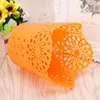 Fashion Creative Hollow Flower Pencil Holder Plastic Pen Holder Makeup Brush Holder Multifunktionella förvaringsfat Stackery