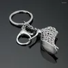 سلاسل المفاتيح High Heel Shoes keychain key -car key key key women women bag charms cains keyrings fashion crystal حامل s150