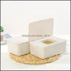 Doku kutuları peçete mühür kasası ıslak kutu organizatör kapak japon tarzı ev plastik saklama konteyneri mendilleri tutucu masaüstü memur dhy1z
