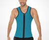 Men's Body Shapers Mens Sweat Neoprene Shaper Zipper Vest Tops Slimming Fitness Weight Loss Shapewear Plus Size S-3XL