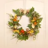 Decorative Flowers Hanging Easter Wreath Loop Birds Eggs Decoration Iron Wood Welcome Garland For Window Front Doors Autumn All Year