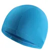 Summer New Polyester Teenage Swimming Cap for Boys Girls High Elastic Fashion Large Children Ear Protection Children Swimming Cap 1223989