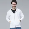 Men's Hoodies Fashion Men's Cotton Casual Customizable Couple Sweatshirts Mens/Womens Top Zipper Solid Color Hoodie Sweatshirt