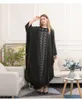 Roupas étnicas vestido abaya feminino kebaya preto kaftan árabe Oriente Médio Dubai Turco abayas shinestone chiffon maxi manto