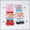 Katkostuums Pet Dog Socks Leuke 4 pc's/Set indoor Soft Kwaliteit Katoen Warm Antiskid Paws Dirts Dirts Easy Washing Shoe Dh0335 Drop Del Dhron