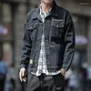 Men's Jackets Autumn Men's Vintage Hole Jeans Jacket Fashion Trend Personality Casual Handsome Small Fresh Solid Color Loose Brand
