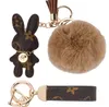 20style mignon presbytie lapin conception voiture porte-clés sac pendentif charme bijoux fleur porte-clés femmes hommes cadeaux mode PU cuir Animal porte-clés accessoires