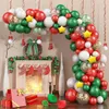 Autres fournitures de fête d'événement Fournitures de ballon de Noël Garland Arch Kit Vert Rouge Or Candy Baloon Décoration pour la maison Noël Année Ballons en latex 230131