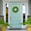 Flores decorativas Plantas artificiais Gruscima de boxwood Garland verde 42 cm Faux Fake Wedding Party Door Window Decor