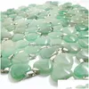 Charms Colar de pedra natural Cora￧￣o pingentes verde Aventurine Gemstone 20mm para mulheres J￳ias Diy Fazendo acess￳rios Wholesa dhgarden dhklf