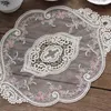 Tanta de mesa Vintage French Lace Mat Ins Bordado Toel Tonelada Pastoral Estilo Europeu de Bedia Decoração Rosa Placemat