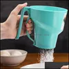 Baking Pastry Tools 2Pcs Funnel Shape Flour Sifter Fine Mesh Powder Sieve Icing Sugar Manual Cup Home Kitchen Drop Delivery Garden Dhlo3