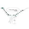 Anklets Women Beach Foot Chain Anklet Pendant Multilayer Dream Catcher Faux Turquoise Pärledarmband