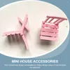 Stol täcker strand mini miniatyr bord dekor prydnad möbler hus modell liten lounge däck trädgård paraply vikbar set prop båt