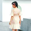 Meninas da menina listra vestido de verão novo estilo coreano crianças roupas fora do ombro vestidos de princesa #7212
